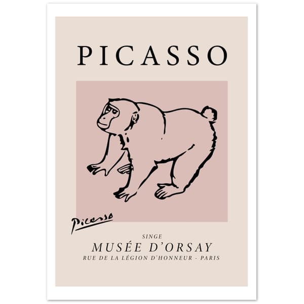 Picasso Monkey Poster - A3 (29.7 X 42 cm)
