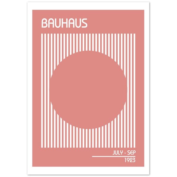 Bauhaus Pink Poster - A3 (29.7 X 42 cm)