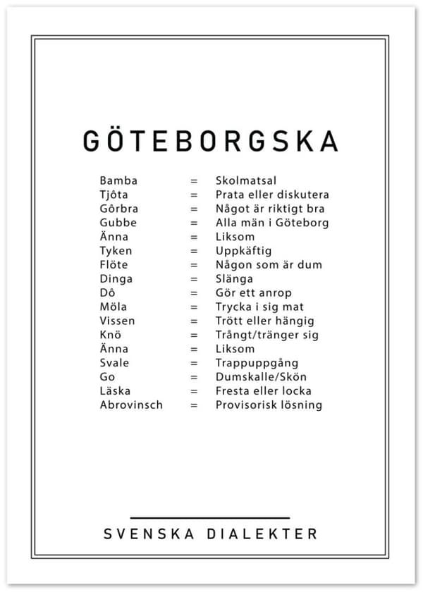 G�teborgska Poster - 21X29.7 cm / 8X12?