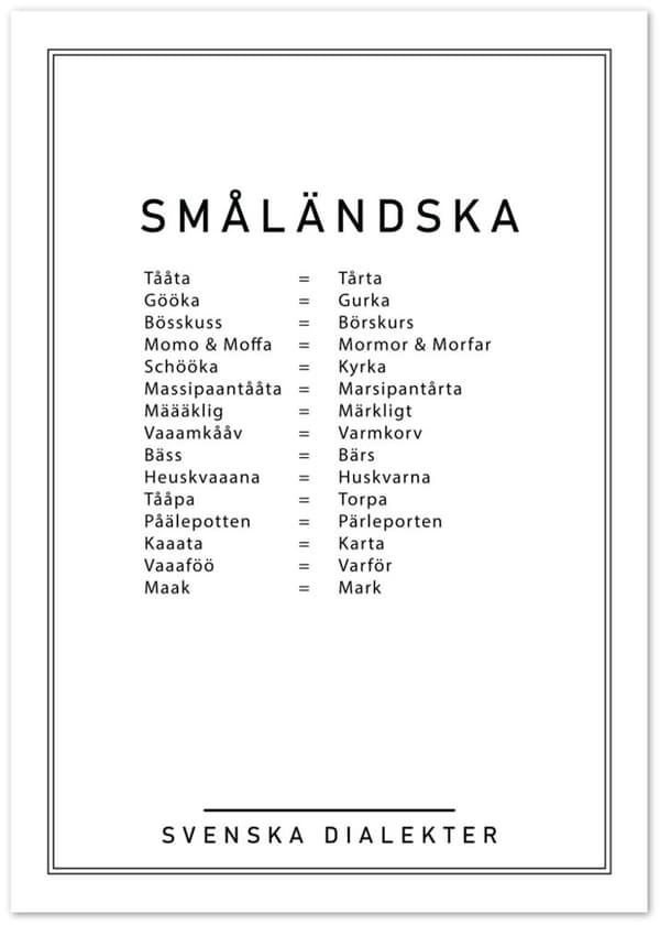 Sm�l�ndska Poster - 21X29.7 cm / 8X12?