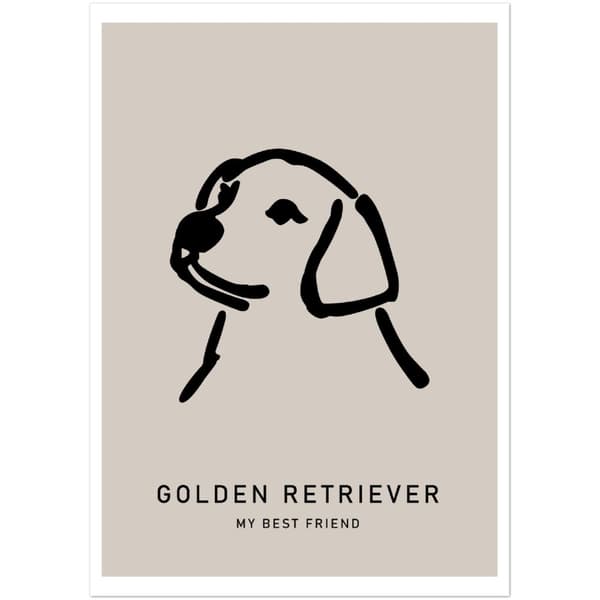 Golden Retriever Poster - A4 21X29.7 cm / 8X12?