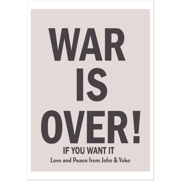 War is over Poster - A4 21X29.7 cm / 8X12?