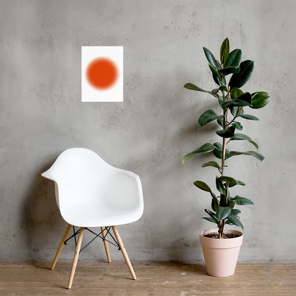 Orange Circle Poster - 30X40 cm