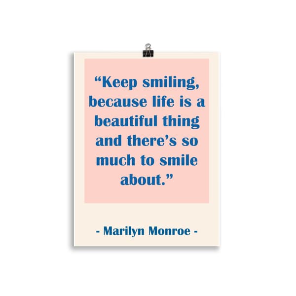 Marilyn Monroe Quote Poster - 30X40 cm