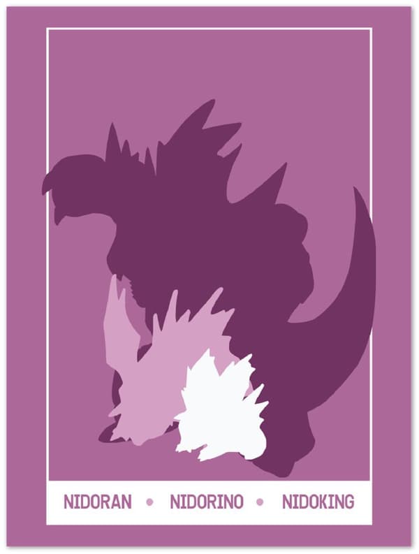 Nidoran - Nidorino - Nidoking Poster - 30X40 cm / 12X16?