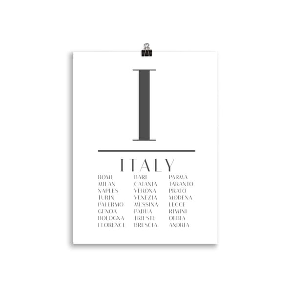 Italy City Poster - 30X40 cm