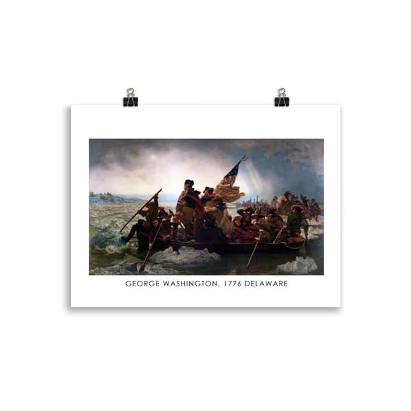 George Washington 1776 Delaware Poster - 30X40 cm