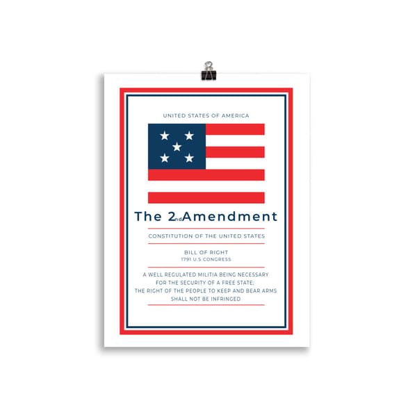 The 2nd Amendment of United States Poster - 30X40 cm