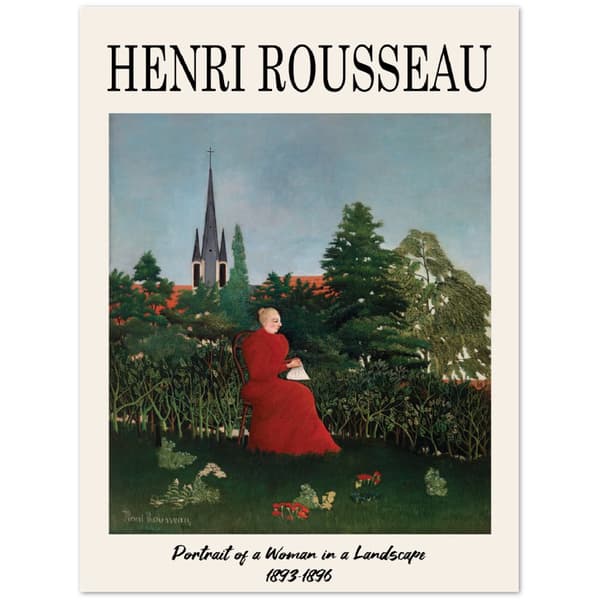 Henri Rousseau Portrait of a Woman in a Landscape 1893-1896 Poster - 30X40 cm / 12X16?