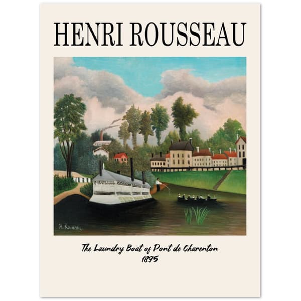 Henri Rousseau The Laundry Boat of Port de Charenton 1895 Poster - 30X40 cm / 12X16?