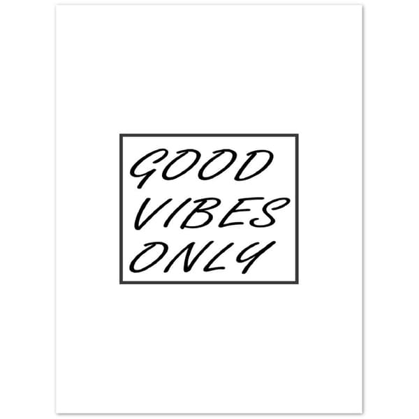Good Vibes Only Poster - 30X40 cm / 12X16?