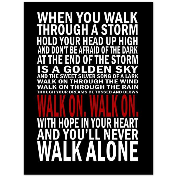 You'll never Walk Alone Liverpool Poster - 30X40 cm / 12X16?