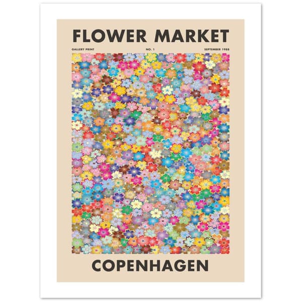 Flower Market Copenhagen Poster - 30X40 cm / 12X16?