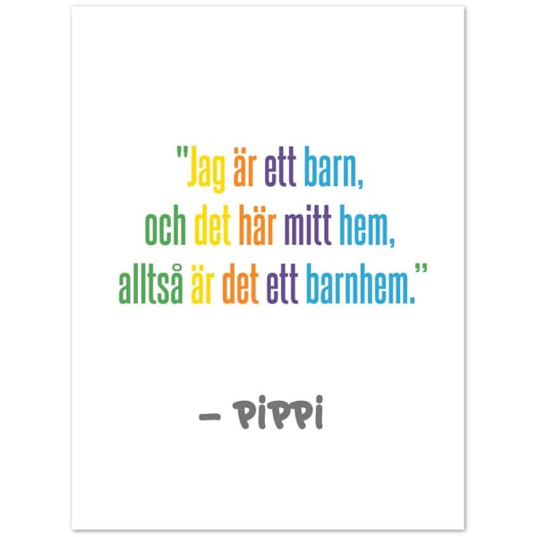 Pippi Citat Poster - 30X40 cm / 12X16?