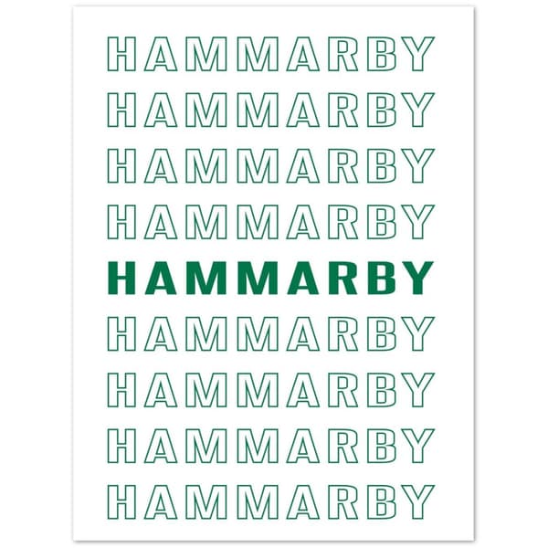 Hammarby Poster - 30X40 cm / 12X16?