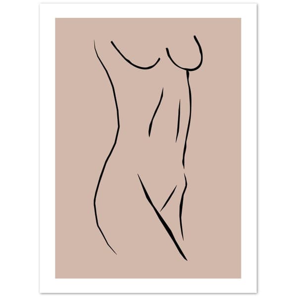 Nude Women Line Art Poster - 30X40 cm / 12X16?