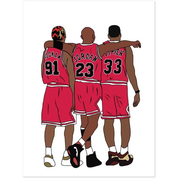 Rodman, Jordan, Pippen Poster - 30X40 cm / 12X16?