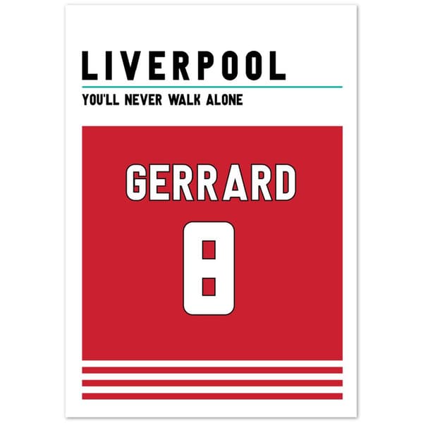 Steven Gerrard Liverpool Poster - A3 (29.7 X 42 cm)