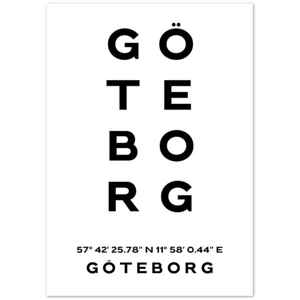 G�teborg Poster - A3 (29.7 X 42 cm)