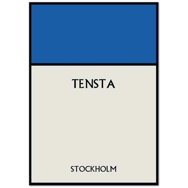 Tensta Stockholm Poster - A3 (29.7 X 42 cm)