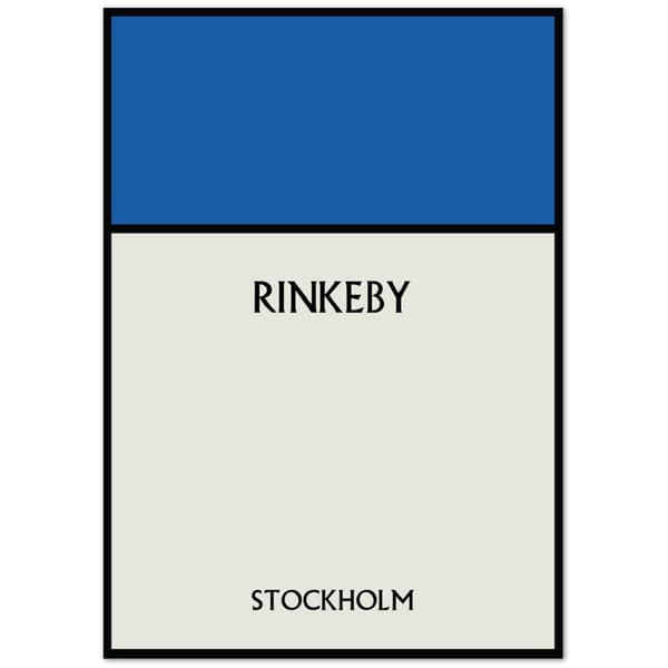 Rinkeby Stockholm Poster - A3 (29.7 X 42 cm)