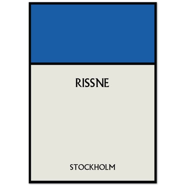 Rissne Stockholm Poster - A3 (29.7 X 42 cm)