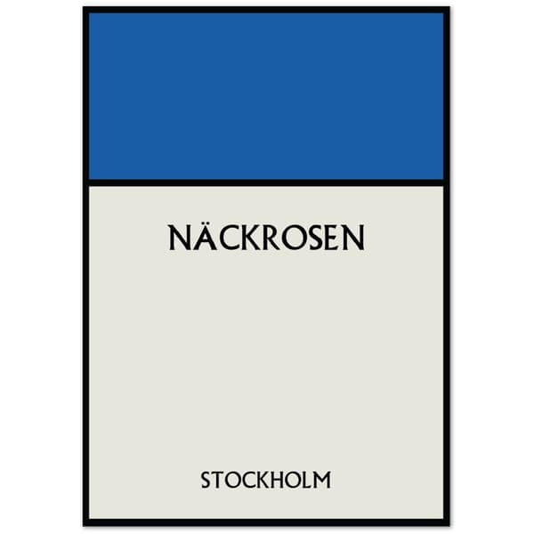 N�ckrosen Stockholm Poster - A3 (29.7 X 42 cm)
