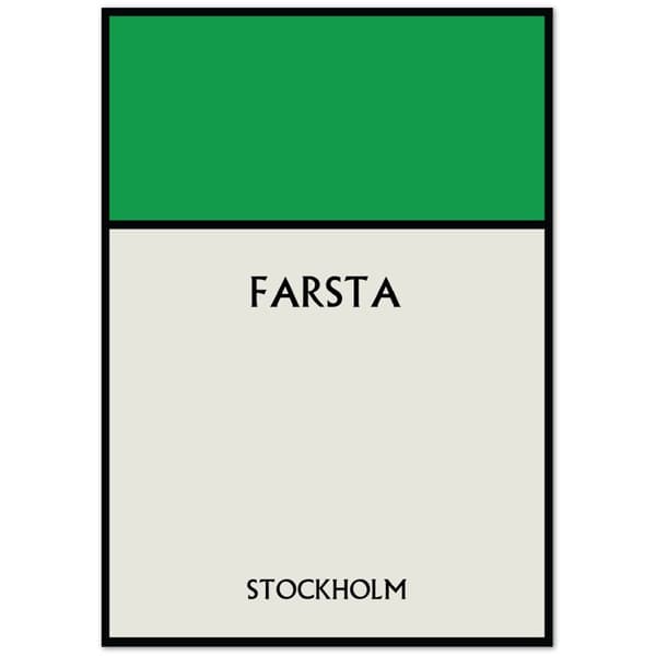 Farsta Stockholm Poster - A3 (29.7 X 42 cm)