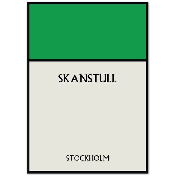 Skanstull Stockholm Poster - A3 (29.7 X 42 cm)