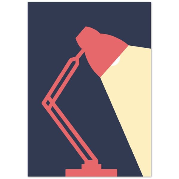 Lamp in dark poster - A2 (42 X 59.4 cm)