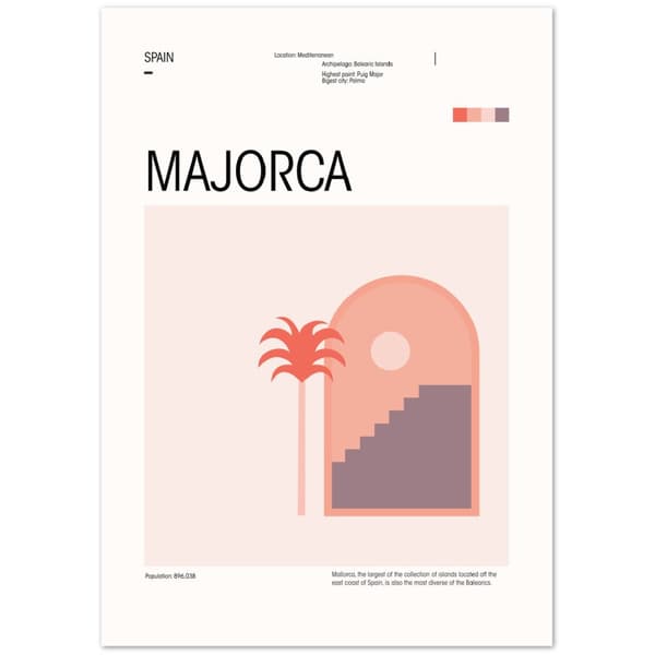 Mallorca Poster - A2 (42 X 59.4 cm)