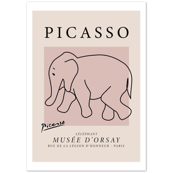 Picasso Elephant Poster - A2 (42 X 59.4 cm)