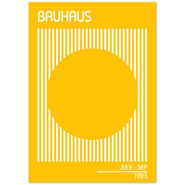 Bauhaus Yellow Poster - A2 (42 X 59.4 cm)