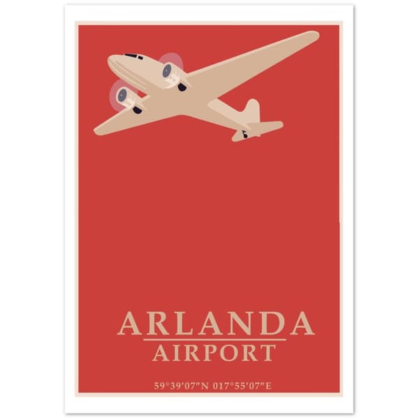 Arlanda Airport Poster - A2 (42 X 59.4 cm)