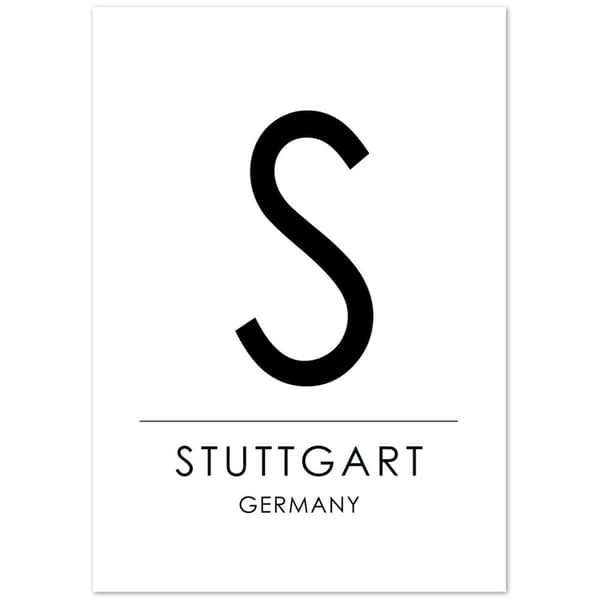 Stuttgart Germany Poster - A2 (42 X 59.4 cm)