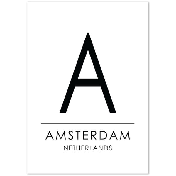 Amsterdam Netherlands Poster - A2 (42 X 59.4 cm)
