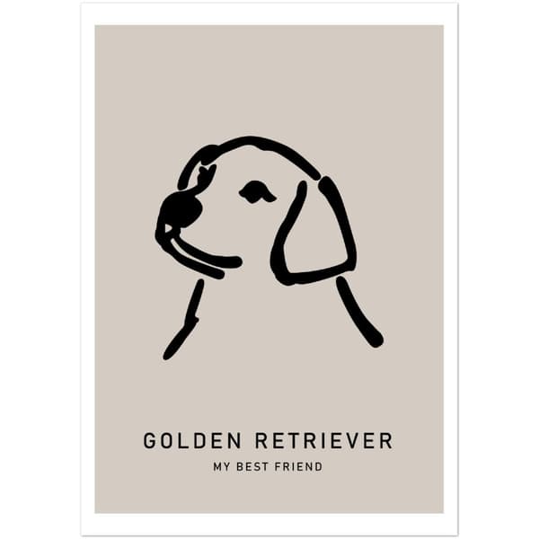 Golden Retriever Poster - A2 (42 X 59.4 cm)