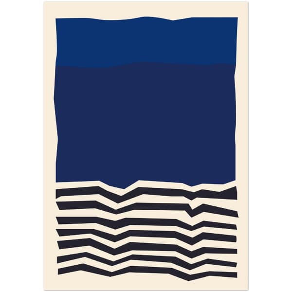 Minimalist Mid-Century Konst Poster - A2 (42 X 59.4 cm)