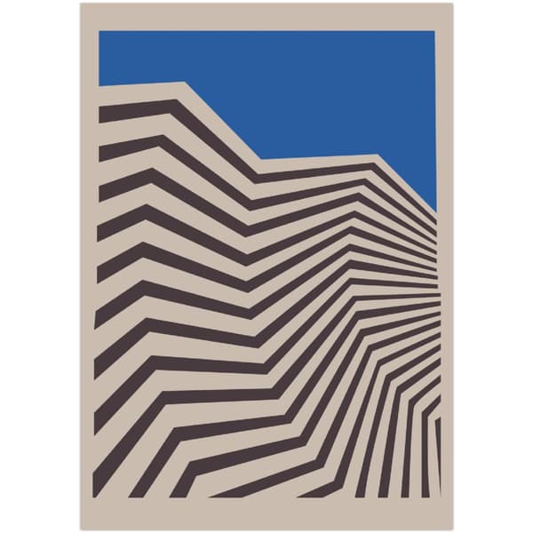 Abstrakt Mid Century Poster - A2 (42 X 59.4 cm)