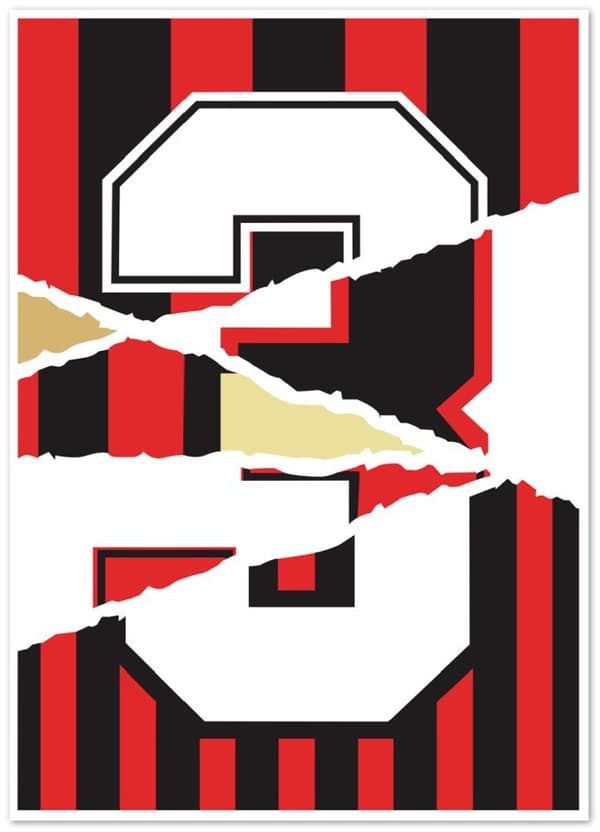 Milan Paolo Maldini Shirt Poster - 50X70 cm / 20X28?