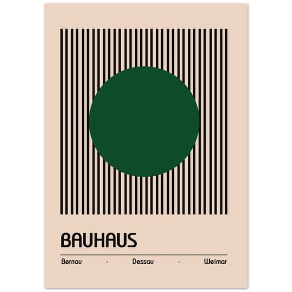 Bauhaus Green Poster - 50X70 cm / 20X28?