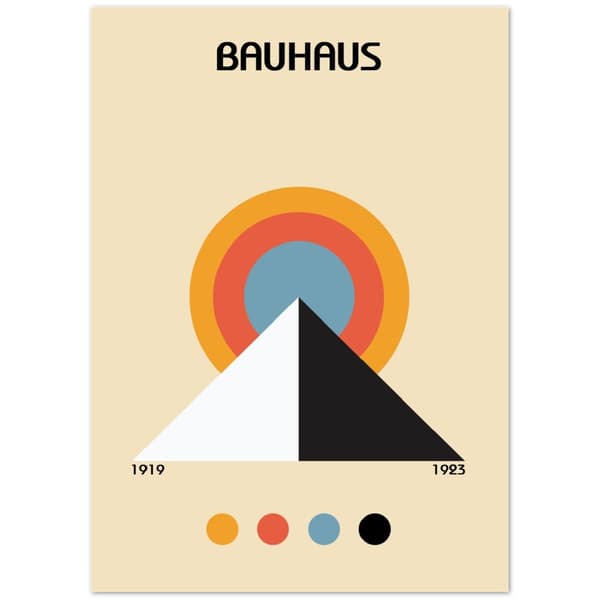 Bauhaus Pyramid Poster - 50X70 cm / 20X28?