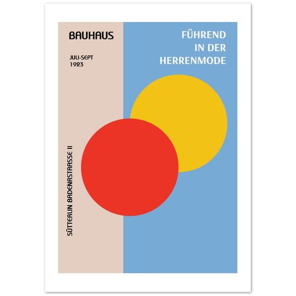 Bauhaus F�hrend in der Herrenmode Poster - 50X70 cm / 20X28?
