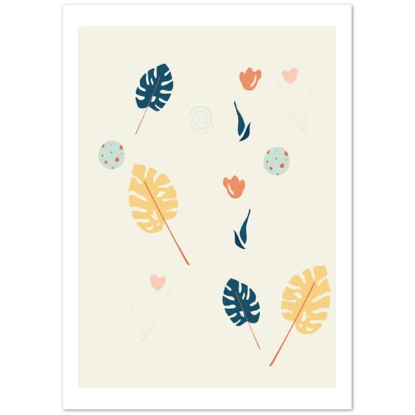 Abstrakt Flowers Poster - 50X70 cm / 20X28?