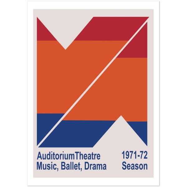 Auditorium Theatre 1971-72 Poster - 50X70 cm / 20X28?