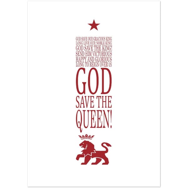 God Save the Queen Poster - 50X70 cm / 20X28?