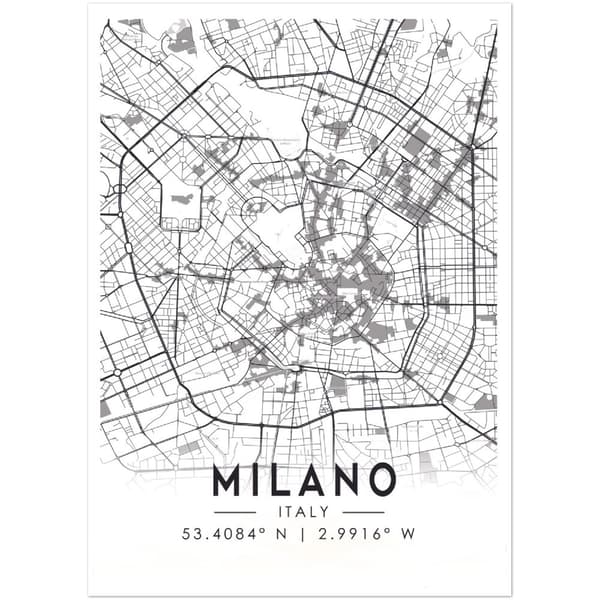 Milano Poster - 50X70 cm / 20X28?