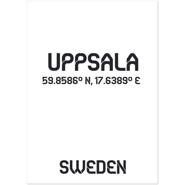 Uppsala Poster - 50X70 cm / 20X28?