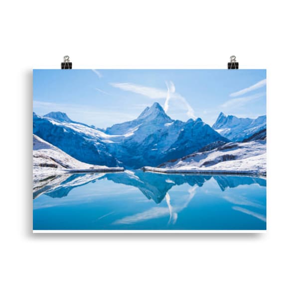 Switzerland Mountains lake nature Poster - 50X70 cm