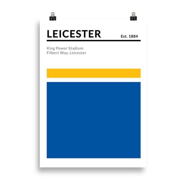 Leicester Football Poster - 50X70 cm